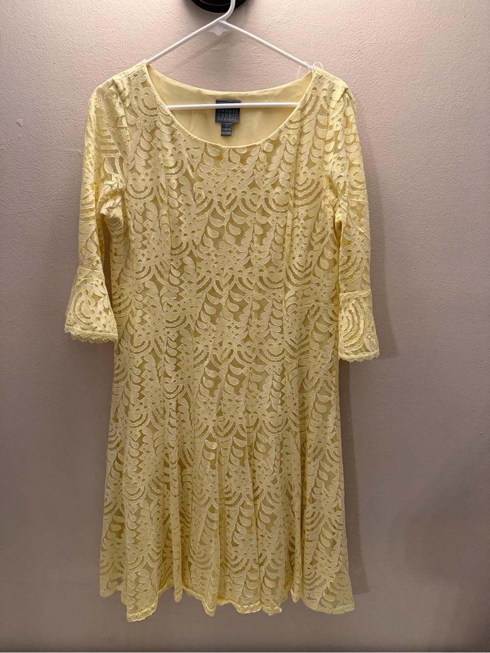 Rabbit Rabbit Rabbit Sunlit Yellow Lace Midi Dress - Picture 4 of 5